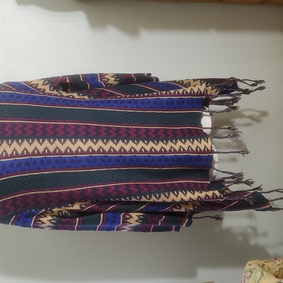 GEEGEE Women's Aztec Print Open Front Fringe Trim Waterfall Cardigan-Sz S/M - Picture 8 of 17